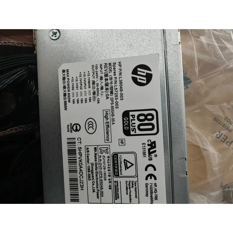 Power Supply 650W - Nuovo Alimentatore Originale da 650W per