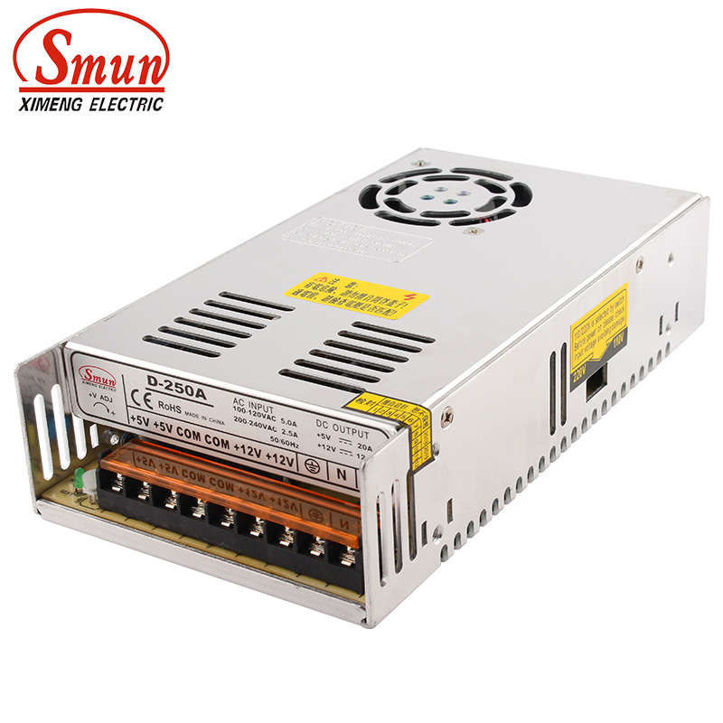 Smps Power Supply - SMUN D-250A 250W 5V 12V alimentatore