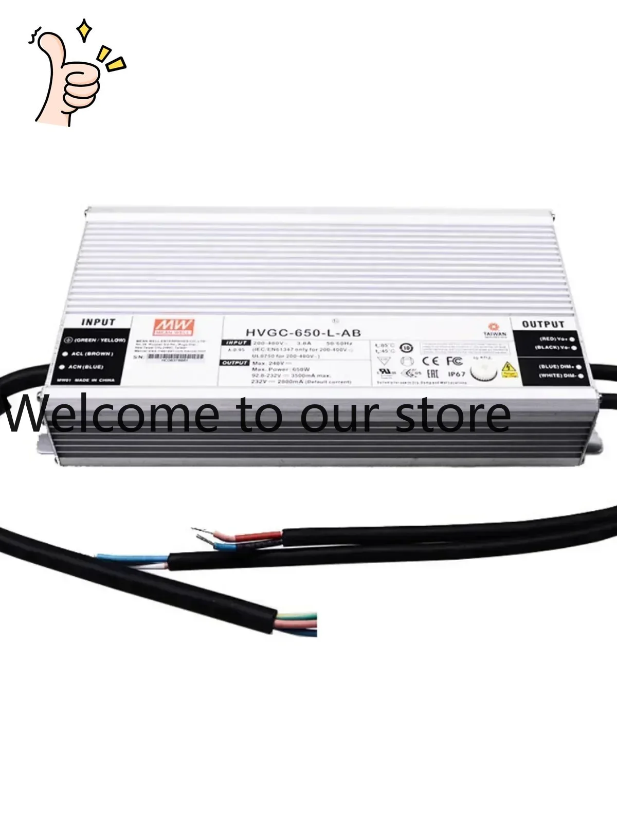 Power Supply 650W - Alimentatore Mingwei 2025 HVGC-650-M/L/H/U-AB 650W, Driver