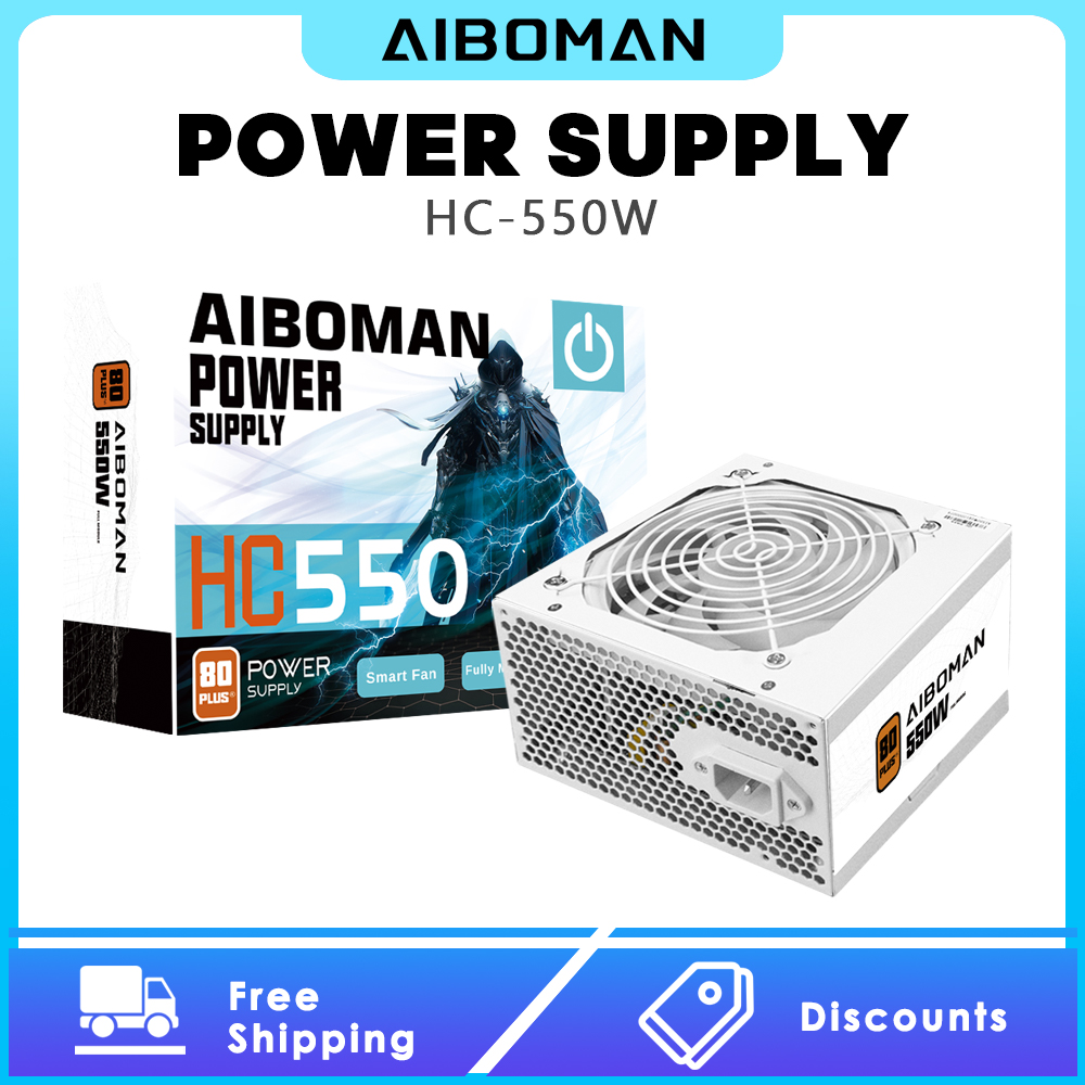 Power Supply 650W - Alimentatore AIBOMAN 550W 80PLUS Bronze, Alimentatore