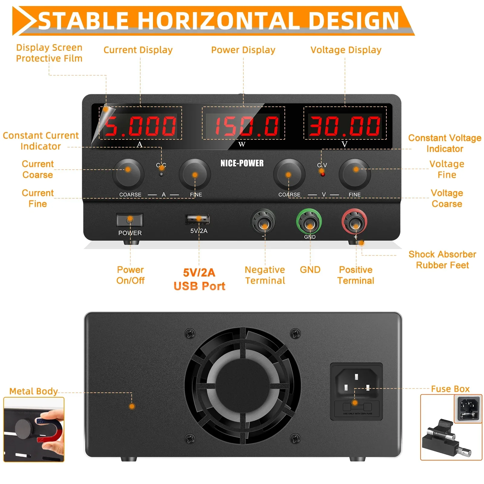 Alimentatore DC 30V 5A 150W NI - Smps Power Supply recensione e prezzo