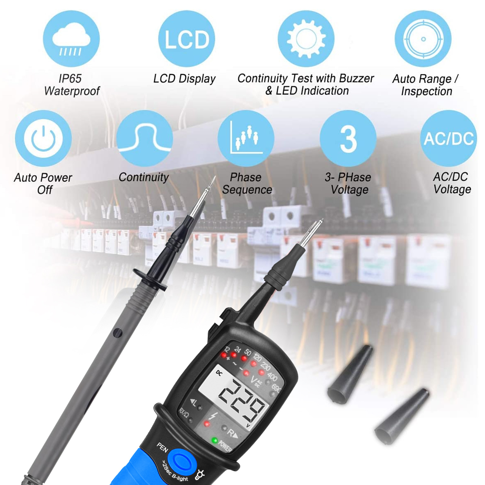 Tester di tensione CA/CC Displ - Power Supply Tester recensione e prezzo