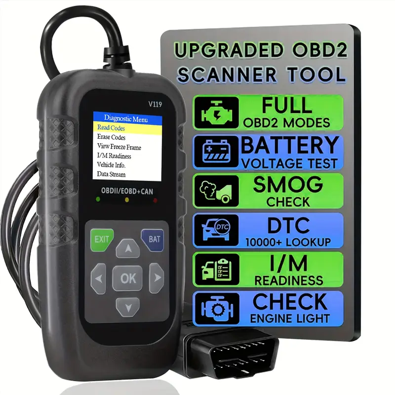 Scanner OBD2 V119, lettore di  - Power Supply Tester recensione e prezzo